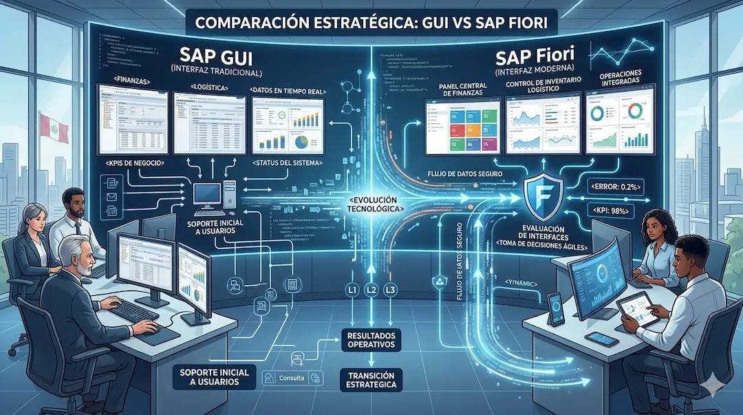 SAP Fiori vs SAP GUI: diferencias clave y cómo elegir en Perú