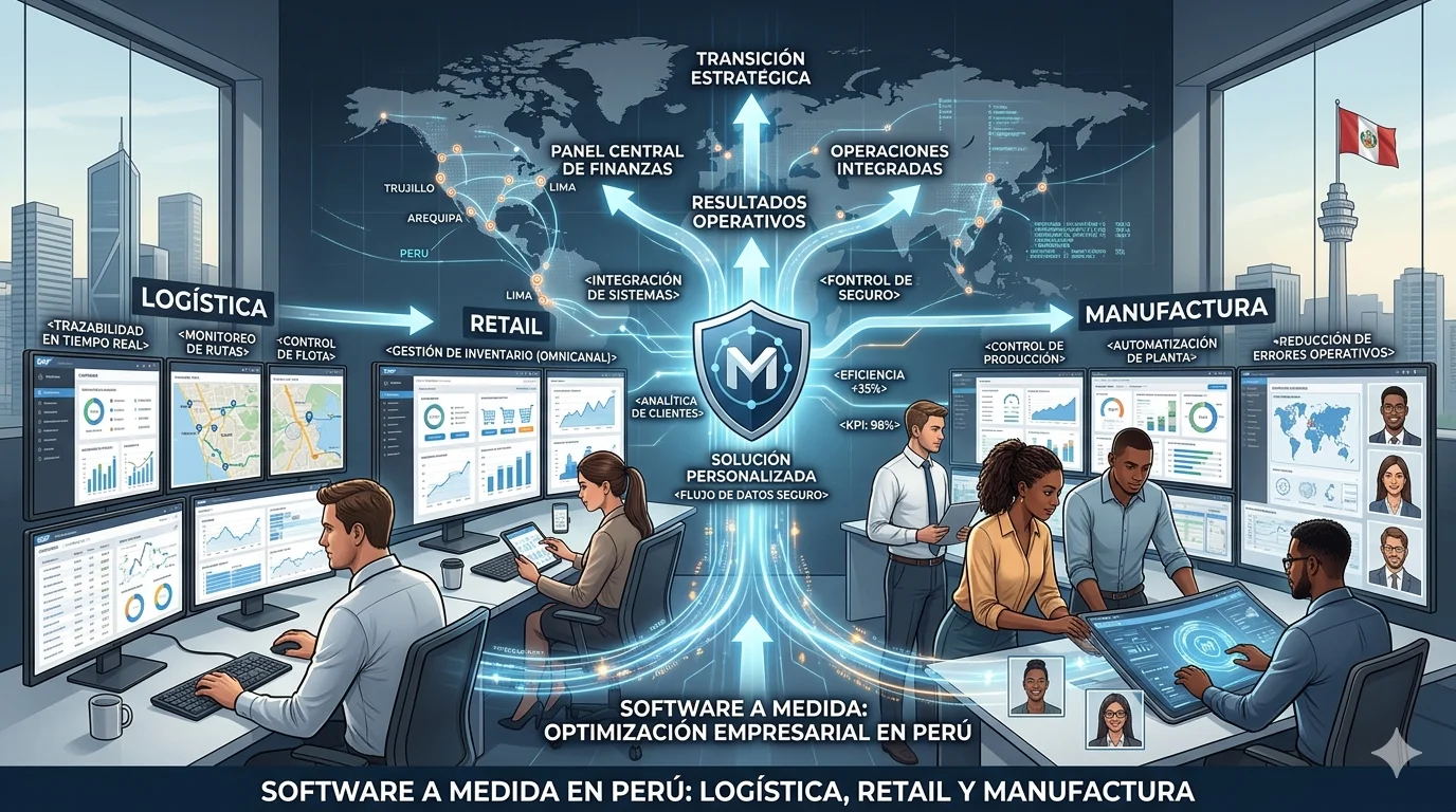 Software a medida en logística, retail y manufactura en Perú: casos de uso reales