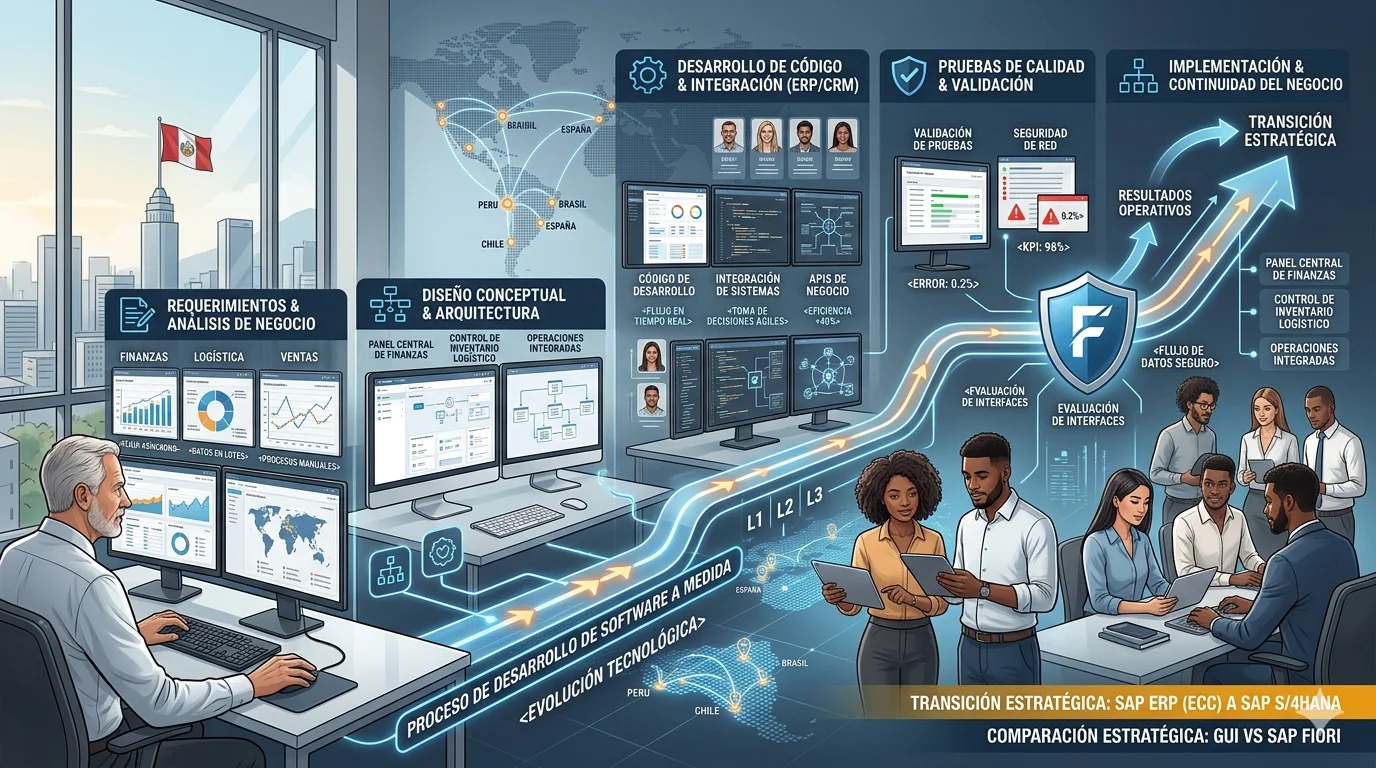 Proceso de desarrollo de software a medida: etapas, tiempos y fases en Perú