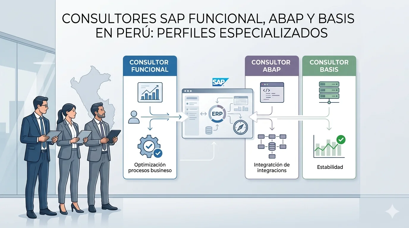 Consultor SAP funcional, ABAP y BASIS: diferencias y cuándo necesitas cada perfil