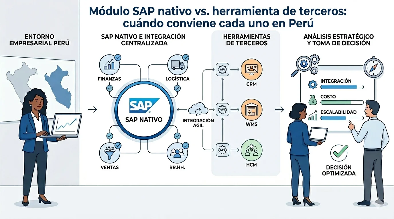 Módulo SAP nativo vs. herramienta de terceros: cuándo conviene cada uno en Perú
